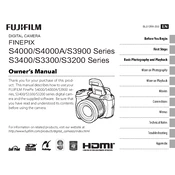 Fujifilm FinePix S3300 Camera manual cover