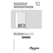 Worcester ZB 7-27 HE System 2001 Boiler manual cover