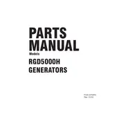 Subaru RGD5000H Generator manual cover