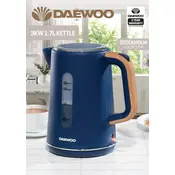 Daewoo Stockholm 1.7L Kettle 3KW Stainless Steel SDA1739 Kettle manual cover