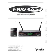 Fender FWG2020 2301600400 BAND 9U Transmitter Receiver manual cover