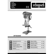 Scheppach DP18VARIO 5906807901 Drill manual cover