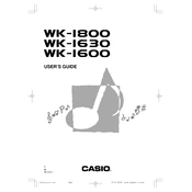 Casio WK1600 Keyboard manual cover