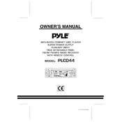 Pyle PLCD44 CD Player manual cover