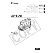 Canon ZR500 manual cover