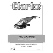 Clarke 6472030 CAG2350C Angle Grinder manual cover