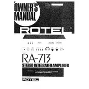 Rotel RA-713 Amplifier manual cover