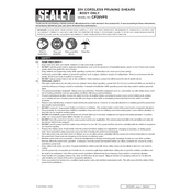 Sealey CP20VPS Shears manual cover