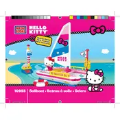 Mega Bloks Mattel Hello Kitty Sailboat DBX90 Construction Set manual cover