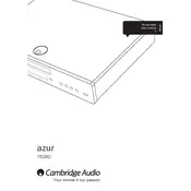 Cambridge Audio Azur 752BD Player manual cover