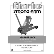 Clarke 7623030 CTJ3000G Garage Jack manual cover