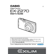 Casio EXZ270 Camera manual cover