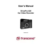 Transcend DrivePro 520 Dashcam manual cover