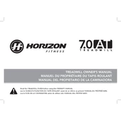 Horizon Fitness 7.0AT-04 Treadmill manual cover