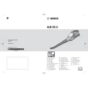 Bosch ALB 36 LI Blower manual cover