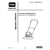 Toro HoverPro 550 02617 Mower manual cover