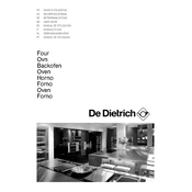 De Dietrich DOP1199X Oven manual cover