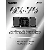 Yamaha GX-70 Mini Component System manual cover