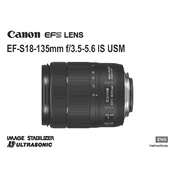 Canon Ultrasonic EF-S18-135mm f 3.5-5.6 IS USM manual cover