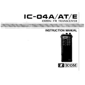 Icom IC-04E Transceiver manual cover