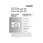 Olympus Stylus 750 manual cover