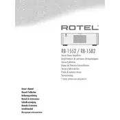 Rotel RB-1552 Amplifier manual cover