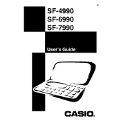 Casio SF4990 Digital Diary manual cover