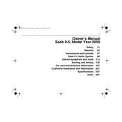 Saab 9-5 2009 Car manual cover