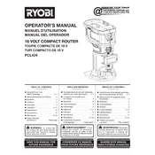 Ryobi PCL424 Router manual cover