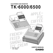 Casio TK-6000 Cash Register manual cover