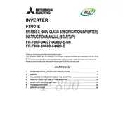 Mitsubishi F800-E FR-F860-00027-00450-E-N6 Inverter manual cover