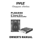 Pyle PLBASS8 Subwoofer manual cover