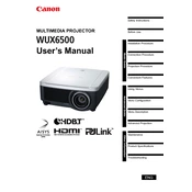 Canon WUX6500 manual cover