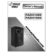 Pyle PADH1259 Speaker manual cover