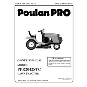 Poulan Pro PPR2042STC Tractor manual cover