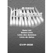 Yamaha Clavinova CVP-202 Piano manual cover