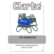 Clarke 8141042 PTO13-2 Generator manual cover