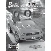 Power Wheels Mattel Barbie Ford Mustang P8812 Toy manual cover