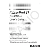 Casio ClassPadII fx-CP400 Plus E Calculator manual cover