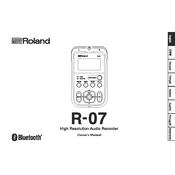 Roland R-07 manual cover