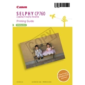 Canon PictBridge Selphy CP760 manual cover