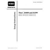 Toro Titan Z4800 74812 Mower manual cover