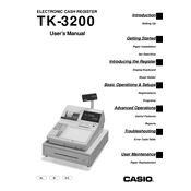 Casio TK-3200 Cash Register manual cover