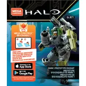 Mega Construx Mattel Halo Mark I Prototype Exosuit GLB71 Construction Set manual cover