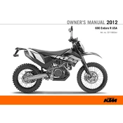 KTM Enduro 690 R USA 2012 Motorcycle manual cover