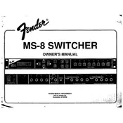 Fender MS-8 Switcher manual cover