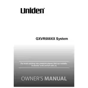 Uniden GXVR558XX Security System manual cover