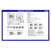 Casio ID15S Clock manual cover