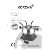 Korona 42010 Electrical Fondue manual cover