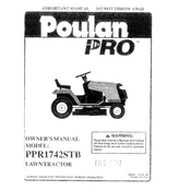 Poulan Pro PPR1742STB Tractor manual cover